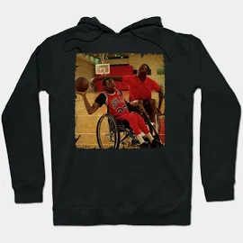 Wendyshopart Michael Jordan - Plays A Game of Wheelchair Basketball Againts Paralympic Eric Barber Hoodie