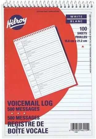 Voicemail log book
