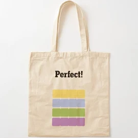 New York Times Connections Perfect! wordle Cotton Tote Bag