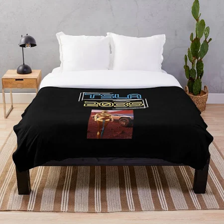 Tesla Stock Investor Shirt Electric Vehicle Trader Stock Market Apparel Tesla Throw Blanket