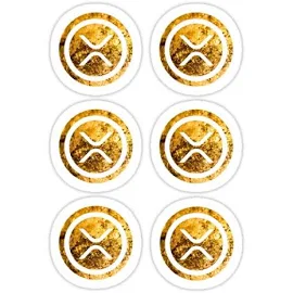 Ripple (xrp) Wrinkled Gold Foil Logo Xrp Sticker | Redbubble