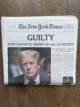 May 31, 2024 Ny Times Donald Trump Guilty Jury Convicts 34 Counts Mint