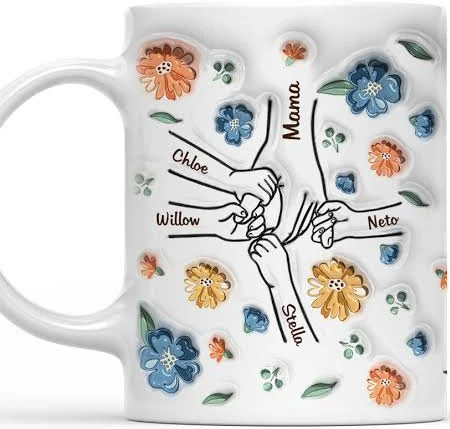 Hold My Hand, Hold My Heart - Personalized Custom 3D Inflated Effect Mug