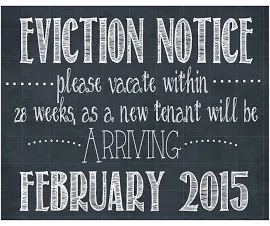Eviction Notice Pregnancy Announcement Sign- Personalized Digital Sign. Digital Download File. Chalk Sign Pregnancy Announcement