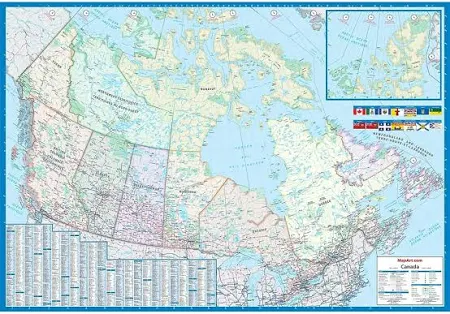 MapArt Canada Laminated Wall Map