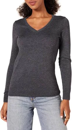 Amazon Essentials Women's Classic-Fit Lightweight Long-Sleeve V-Neck Sweater