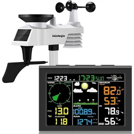 Sainlogic Wireless Weather Station with Outdoor Sensor, 9-in-1 Weather Station with Weather Forecast, Temperature, Air Pressure, Humidity, Wind