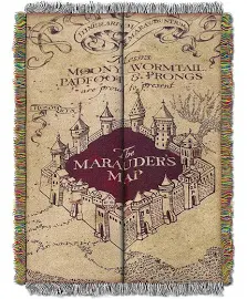 Harry Potter Marauders Map Woven Tapestry Throw