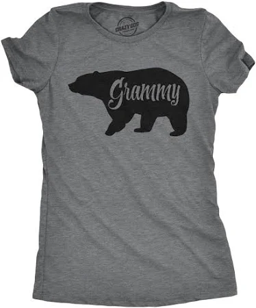 Womens Grammy Bear T Shirt Cute Family Matching Funny Cool Graphic Grandma Tee