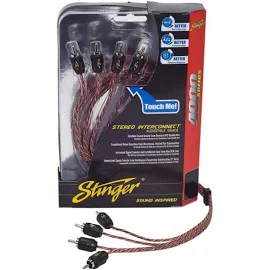 Stinger Si4417 17ft 4000 Series 4 Channel RCA's Directional Twisted