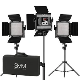 GVM 560 LED Video Light, Dimmable Bi-Color, 3 Packs Photography Lighting with App Intelligent Control System, Lighting for YouTube Studio Outdoor, Vid