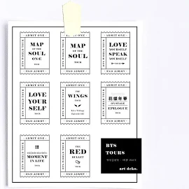 BTS Art | Tour Concert Tickets Digital Poster [B&W]