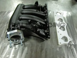 Honda Rbc Pre-modified Intake Manifold Black Powder Coated W/ Adapter