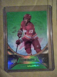 2021-22 Johnny Gaudreau Green Credentials 44/75. Calgary Flames