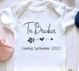 Tie Breaker Your Text Digital Pregnancy Announcement | Gender Reveal Baby Announcement | Social Media Announcement Idea | Facebook Instagram