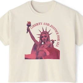 Chappell Roan Vintage-Inspired Graphic Tee- Chappell Roan shirt Merch, Midwest princess, Liberty and Justice for all, sapphic fashion