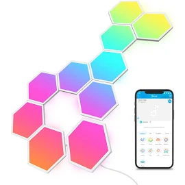 Govee Glide Hexa Light Panels, RGBIC Hexagon LED Wall Lights, Wi-Fi Smart Home Decor Creative Wall Lights with Music Sync, Works with Alexa Google