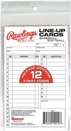 Rawlings Line-Up Cards