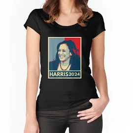 Kamala For President Shirt Kamala Harris 2024 Women's Fitted Scoop T-Shirt