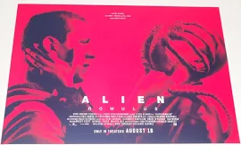 Alien Romulus 2024 "facehugger" Pre-release Uk Quad Horror Poster