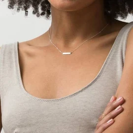 Korean Punk Style Minimalist Stainless Steel Necklace Geometric Pendant Thin Short Lady Jewelry Necklaces 2021 Reddit Chokers