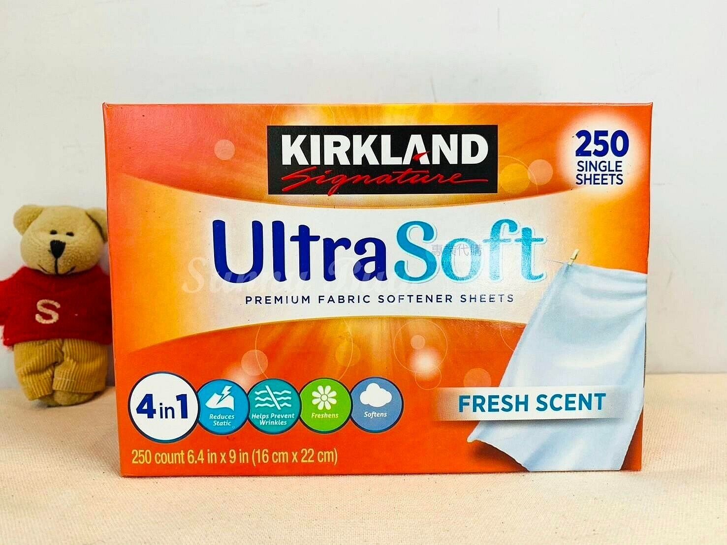 Kirkland Signature Premium Fabric Softener Refreshing Scent 250 Count