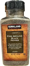 Kirkland Signature Spice Seasoning Dressing Fine Ground Black Pepper Jar 348g