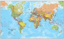 Maps International Giant World Map - Mega-map Of The World - 80 X 46 - Full Lamination Maps International