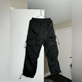 Temu Pants | Men's Casual Y2k Loose Cargo Pants Color Black Size M Waist (30-31) Length 40-41 | Color: Black | Size: M | Iamkester's Closet