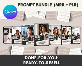 MRR ChatGPT Business Prompts Bundle | Chat GPT Prompts with Master Resell Rights and Private Label Rights Done-For-You AI Biz Prompts Bundle