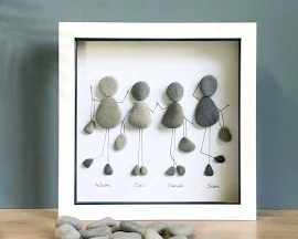 Personalised Friendship framed Pebble Art gift, A Unique Gift for Best Friend, Bestie, 30th or 21st funny Birthday gifts.