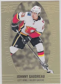 19/20 Tim Hortons...johnny Gaudreau...gold Etchings...card