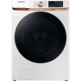 Samsung - 5.0 Cu. ft. Extra Large Capacity Smart Front Load Washer with Super Speed Wash and Steam - Ivory