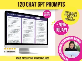 Chat GPT Prompts, Chat GPT Business Prompts, Chat gpt Prompts Marketing, Social Media Marketing, Chat GPT eCommerce & Online Business Prompt