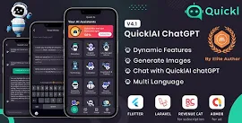 QUICKL - ChatGPT Flutter Full Application With ADMOB | Subscription Plan