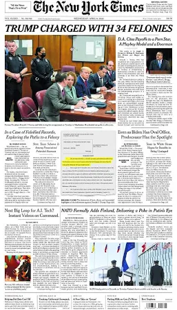 Trump Charged And Guilty 34 Felonies Historical York Times Hard Copy