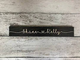 Gift for Her | Personalized Gift | Couples Name Sign | Personalize Gift | Valentines Gift | Girlfriend | Girl Friend | Rustic Wood Sign