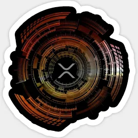 Xrp Logo In Sci-fi Hi-tech Design Sticker