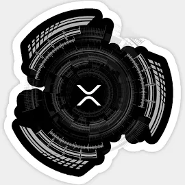 Xrp Logo In Hi-tech Sci-fi Design Sticker