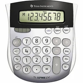 Texas Instruments - TI-1795SV Minidesk Calculator, 8-Digit LCD