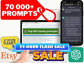 All ChatGPT Prompts with Master Resell Rights: Chat GPT PLR Bundle, Bonus Etsy Listing Generator, PLR Digital Product, Faceless Mrr Content