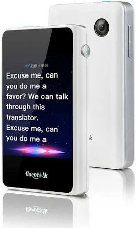 Timekettle, Fluentalk T1 Mini Translator Device No WiFi Needed, Built in 1-Year Global Mobile Data, Supports 40 Languages and Photo Translation