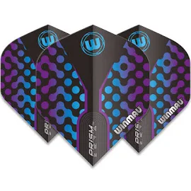 Winmau Prism Zeta Standard Dart Flight - Black, Purple Blue