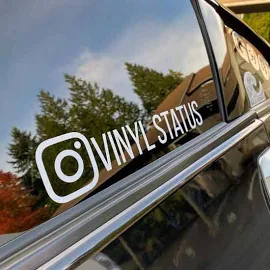 Custom Instagram Username Stickers / Decals - Vinyl Status