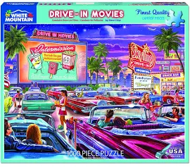 White Mountain Puzzles Drive-In Movie 1000 Piece Puzzle