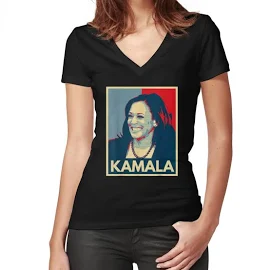 Kamala For President Shirt Kamala Harris 2024 Women's Fitted V-Neck T-Shirt