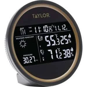 taylor Digital Inside/Outside Round Weather Forecaster 5282011