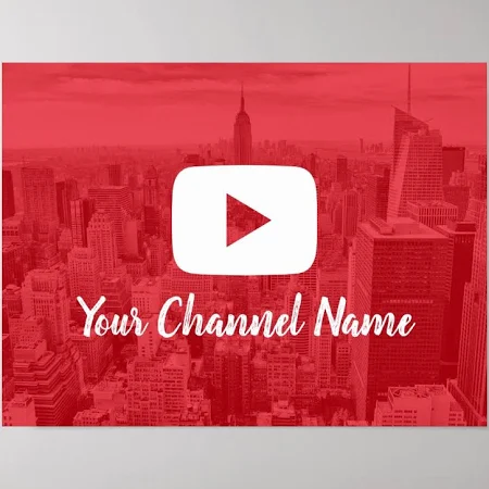 Youtube Channel Custom Photo Youtuber Poster