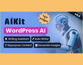 AIKit WordPress AI Automatic Writer, Chatbot, Writing Assistant & Content Repurposer | OpenAI GPT | Automated Creator Widget, Wp Automation Plugin