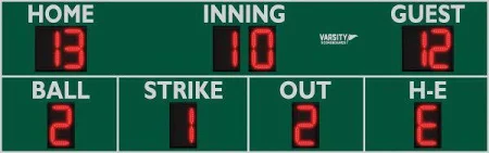 Outdoor Varsity Baseball Scoreboard Red / Regular table